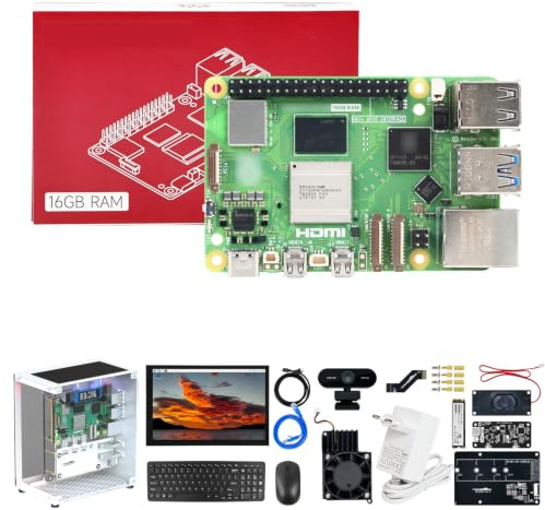 Yahboom AI Robot Developer Kit 16GB,HD 10.1inch Display,MINI Chassis | 27W PD Power Adapter,Wireless Keyboard,USB Camera Supports ROS2 System Provides ROS2 (16GB-Ultimate Kit)