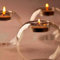 Lot de 3 photophores en forme de boule de verre - Élégants bougeoirs en cristal - Parfaits pour Noël, Halloween, mariages romantiques et décoration d'intérieur
