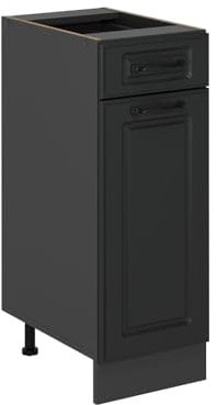 Vicco Küchenunterschrank R-Line, Anthrazit Landhaus, 30 cm ohne Arbeitsplatte