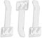 KEQAR Lot de 3 Supports de Carte pour Pare-Brise, Porte-Parkings Transparent, Clip Indépendant pour Tickets et Documents, Fixation 3M Fiable, Accessoire Pratique pour Voiture