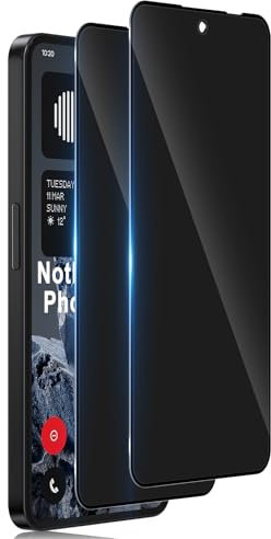 TUTUO Sichtschutz Schutzfolie für CMF by Nothing Phone 2 Pro 5G für Panzerglas, 2 Stück Antispy Panzer Schutz Glas, 9H Härte Anti-Spähen Privacy Folie, Anti-Kratzer Sichtschutzfolie - Schwarz