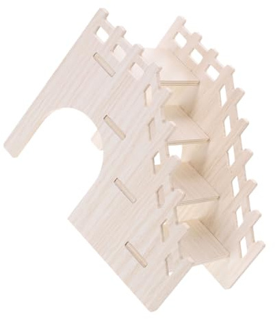 UPKOCH Holzleiter für Kleintiere Spielzeug für Hamster Klettergerät für Meerschweinchen Holzleiter für Ratten Versteck und Plattform für Hamsterkäfig