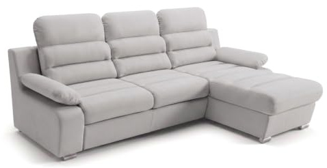 Robin Inspire Pavero Ecksofa Schlafsofa Grau | L-Form Eckcouch mit Schlaffunktion, Bettkasten, Relaxfunktion, Kopfstützen, freistehendes Sofa, Wohnlandschaft