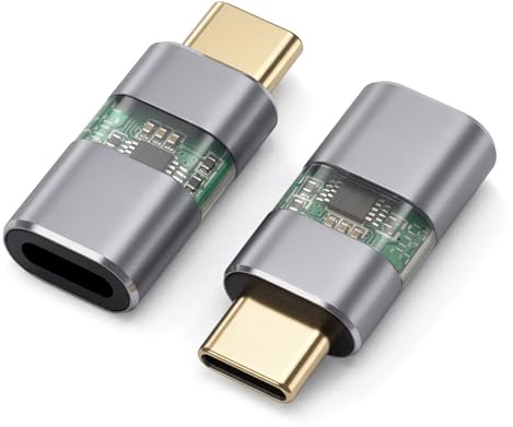 Seminer Adaptador Lighting Hembra a USB C Macho (Paquete de 2) 60 W, Compatible con iPhone 17/16/15, No Compatible con Audio/OTG (Gris)