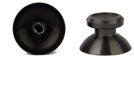 Thumbsticks aus Metall, kompatibel mit Xbox One und PS4, Universal-Ersatz-Daumengriffe (2 Stück, schwarz)
