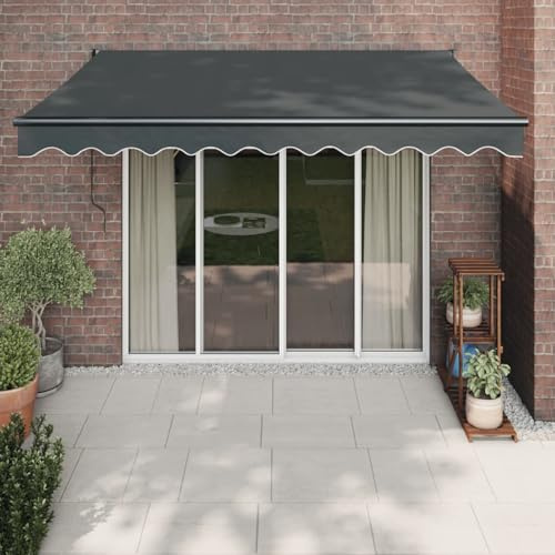 Emmtore Toldo retráctil automático Gris Antracita 3x2,5 m, Sombra retráctil