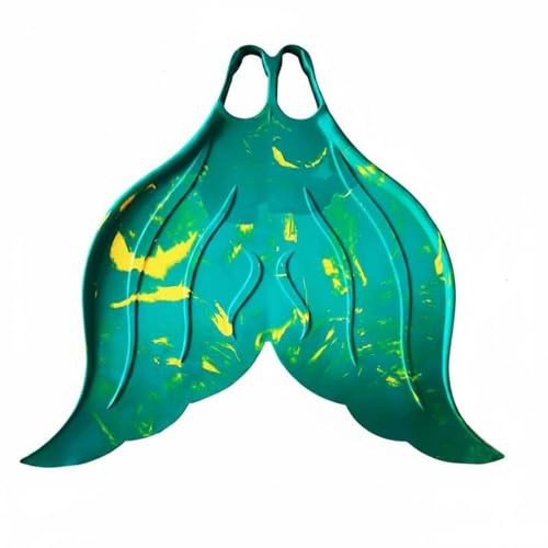 TAIZhiChen Monopalme de Natation Antidérapant, Monopalme de Sirène en Silicone, Accessoire Aquatique en Forme de Queue de Poisson, Palme de Sirène pour Plongée, Bleu Océan, 30-33