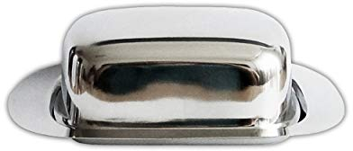 BUTTERDOSE Deckel Edelstahl Butterglocke Kühlschrank Butterschale Butter Box 03