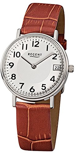 Regent Damenarmbanduhr Edelstahl 7430.40.19 Leder F329