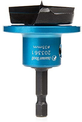 Amana Tool 203361 Fraise à 2 ailes en carbure avec éperons avec butée de profondeur réglable 35 mm D x 6,35 mm