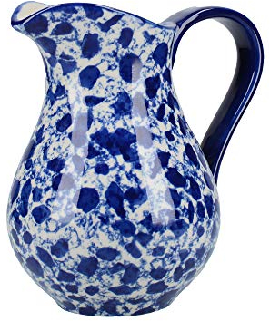 London Pottery Splash Pichet à lait en grès Bleu/blanc 575 ml