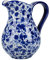 London Pottery Splash Milk Jug/Water Jug Pitcher, Stoneware, Blue/White, 575 ml