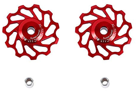 Tosuny Fahrrad Schaltwerk, 11T/13T Sealed Bearing Wheel Schaltwerk Riemenscheibe Keramiklager Anzug für die meisten Schaltwerk auf dem Markt, Unterstützung 7/8/9/10