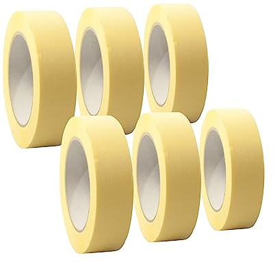 6 Rollen 'Premium' Malerkrepp | Abdeckband | Kreppband für Malerarbeiten | 19-200mm, Abmessungen:30mm x 50m