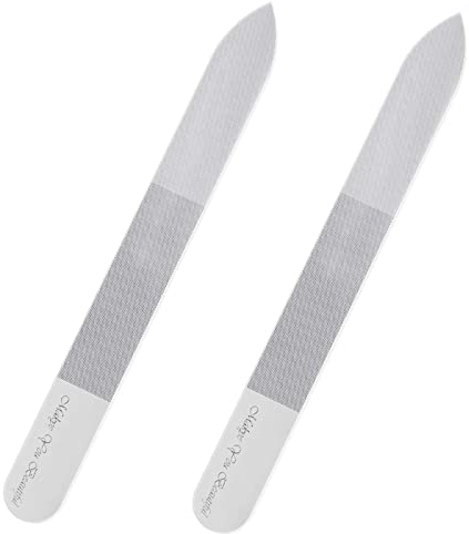 2 Stück Nagelfeile, Profi Nagelfeilen Set, Nagelfeile Doppelseitig Geschliffen, Abwaschbare Nail File, Mit Perfektem Feilenfinish für die Optimale Nagelpflege an Händen und Füßen