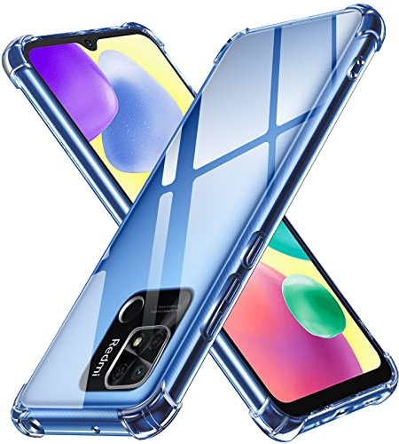 ivoler Coque pour Xiaomi Redmi 10A / 9C / 9C NFC, Ultra Transparent Étui de Protection en Silicone Antichoc avec Coins Renforcés, Clair Mince Souple TPU Bumper Housse