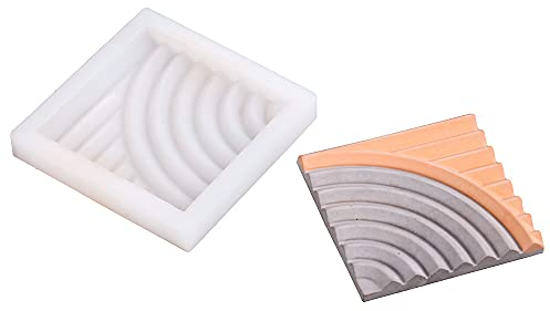 NICOLE Moules en silicone pour dessous de verre carrés en résine pour la fabrication de sous-verres en béton