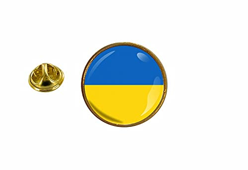 Akachafactory Pins Pin's Anstecknadel, Ukrainische Flagge, rund, Kokarde