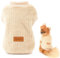 SMALLLEE_LUCKY_STORE Gerippter Fleece-Pullover für kleine Hunde, Katzen, Welpen, Yorkie, Chihuahua, warme Winterkleidung