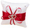 Fanuse Ringkissen Fuer Ehering Kissen mit Satinbaender Rot + Weiss 10cm x 10cm