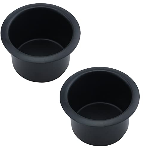 Tsnamay Lot de 2 porte-gobelets en aluminium pour voiture, canapé, bateau, terrasse, table de poker, voiture, camion, noir