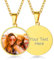 Custom4U Colgante Personalizable Foto Mujer Collar Dorado Acero Inoxidable 316L Cadena Fina Oro 18K Madre Joyería Delicada Hija