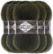 Alize 5 x 100g Superlana Midi Türkische Premium Wolle Baumwolle und Acryl Uni Handstrickgarne | Yarn | Garn | Strickgarn Einfarbig Baby zum Häkeln Stricken Kleidung Schals (Black Forest | 241)