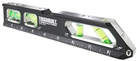 ToughBuilt TB-H2-L-9T-M Magnetische Billet-Torpedo-Wasserwaage, 22,9 cm