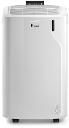 De'Longhi Pinguino PACEM77 Silent Portable 9,600 BTU Air Conditioner with Real Feel Technology, 3 in 1 Air Conditioning Unit, Rooms up to 70m³, A Energy Efficiency, Window Kit Included, White