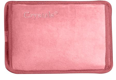 Crystals Rechargable Electric Hot Water Bottle - Hand, Shoulder and Back Pain Relief Warmer - Heat Pad (Pink)