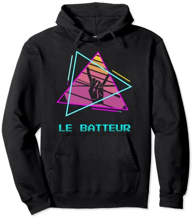 Retro Le Batteur Batterie Sweat à Capuche