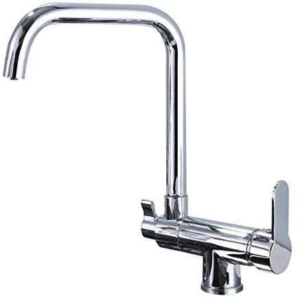 Robinet 3 Voies Cuisine Osmoseur Pliable Laiton Pivotant Multifonction Mitigeur Cuisine 3 Voies-Chrome