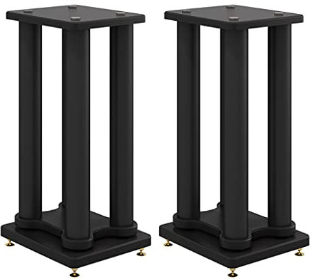 A pair of Speaker Stands for Surround Sound Setups, Shock Absorber Audio Bracket, Floor Center Speaker Rack, Studio Monitor Stands (Color : Black, Size : 22 * 28 * 60cm)