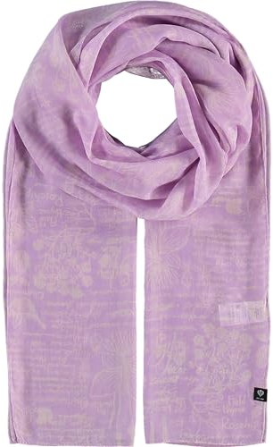 FRAAS Stola mit Pflanzen-Druck - 70x180 cm - leichte Polyester-Stola perfekt für Frühling und Sommer Lavendel