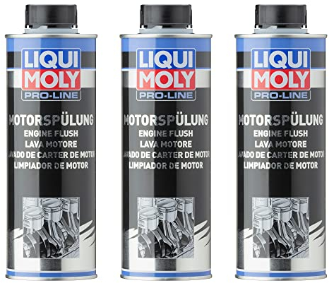 Liqui Moly 3X Pro-Line Motorspülung 500ml | Reinigt den Motor von innen und entfernt Ablagerungen | Motoröl Additiv für Diesel- & Benzin-Motoren | 3X 500ml