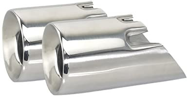 Auto 2 Stück Edelstahl Auspuffblenden Für B&MW F20 F21 M135 F22 F23 M235i M240i F30 F31 335i 340i F34 GT F32 F33 435i 440i fwefg (Farbe : Silver Straight)