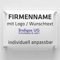 INDIGOS UG - Schilder selbst gestalten - 5mm Acrylglas Schild - 30x20 cm - Platte bedruckt mit Wunschtext - Firmenname - personalisierte Geschenke - für Firma Büro Tür Eingang Hotel