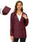 Durio Veste de pluie légère pour femme - Imperméable - Respirante - Pliable - Coupe-vent - Avec capuche - Veste softshell - Veste de cyclisme, Weinro, 3XL
