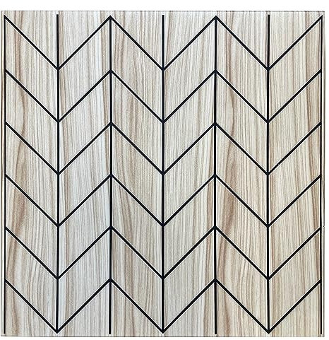 Polystyrène PS Panneaux de plafond 50x50cm lambris de plafond aspect bois imitation bois panneau muraux épaisseur 2-3mm (6m², V312-cz)