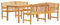 vidaXL Garten Essgruppe 3-TLG., Gartenmöbel Set Tisch 2 Bänke, Sitzgruppe für Garten Terrasse, Gartengarnitur Gartenset, Massivholz Teak