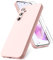 Vansdon Cover Compatibile con Samsung Galaxy A35 5G, 2 Pellicola Protettiva in Vetro Temperato, Gomma Gel di Silicone Liquida Antiurto Custodia - Rosa