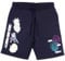 RICK AND MORTY Stilvolle Herren-Shorts, lässig, Fleece, leicht, Grafikdruck, Lounge- und Sportbekleidung, Marineblau, Groß