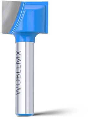 WOBLLMX 8mm Schaft Bodenreinigung Fräser,Ø15mm,Arbeitslänge 13.5mm,Hartmetall Klinge Fräser langlebig und scharf für Holzbearbeitungswerkzeug Bit