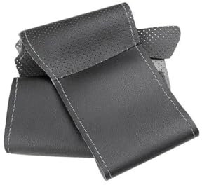 Lenkradschutz Lenkradbezug Lederbesatz Für A-UDI A3 8P Sportback A4 B8 A5 8T A6 C6 A8 D3 Q5 8R Q7 4L 4-Speichen Ohne Knopf Auto Innen Autozubehör(Black-Gray line)