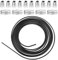 Easyhomie 5m Schwarzes Bremsleitung Set, Ø 4,75mm Bremsrohr mit 10 Verschraubungen und 5 Verbinder für Bördel F