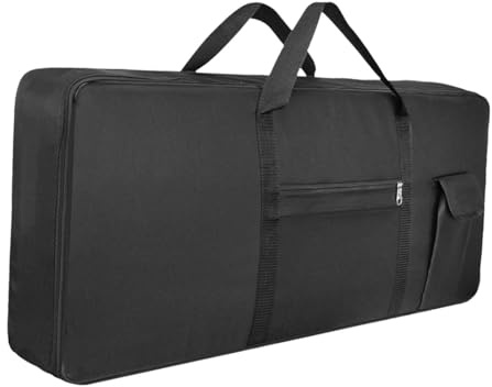 Generic Keyboard Tasche für 61 Tasten, E Piano Koffer 103 cm x 40 cm x 15 cm, Reiß- und Wasserfest Keyboard Tasche, Electric Piano Case, Electric Keyboard Piano Bag für Konzert Aufführung, Schwarz