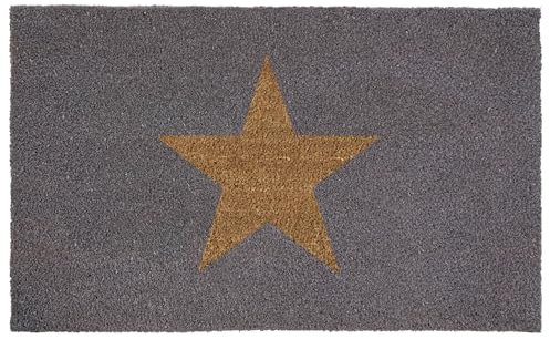 MY MAT Printed Coir Doormat, Perfect for Indoor and Outdoor Use, Large Welcome Mat for Front Door, Entryway and Patio (Star)