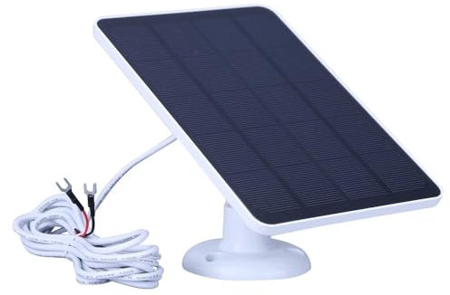 DEWIN Solarpanel für Türklingel, 4W 5V Solarpanel Ladegerät für Türklingel Verstellbare Halterung Solarpanel mit 3m Ladekabel
