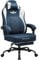 GTPLAYER Gaming Stuhl aus Stoff, Bürostuhl Integrierte Lendenwirbelstütze, Bürostuhl, Gaming Chair mit Federkissen und Fußstütze, Verdickte Rückenlehne, Ergonomischer PC-Stuhl Blau