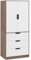 HOMCOM Armoire Chambre penderie Moderne Dressing Chambre Adulte avec 3 tiroirs et Tringle de Suspension pour Chambre à Coucher, dim. 80l x 50P x 180H cm, Marron